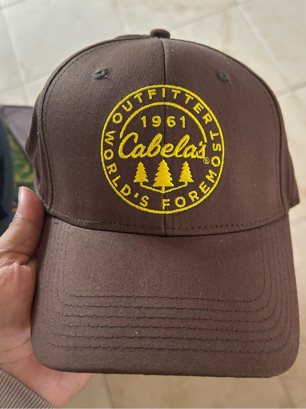 Cabela's Brown Embroidered Logo Cap #96